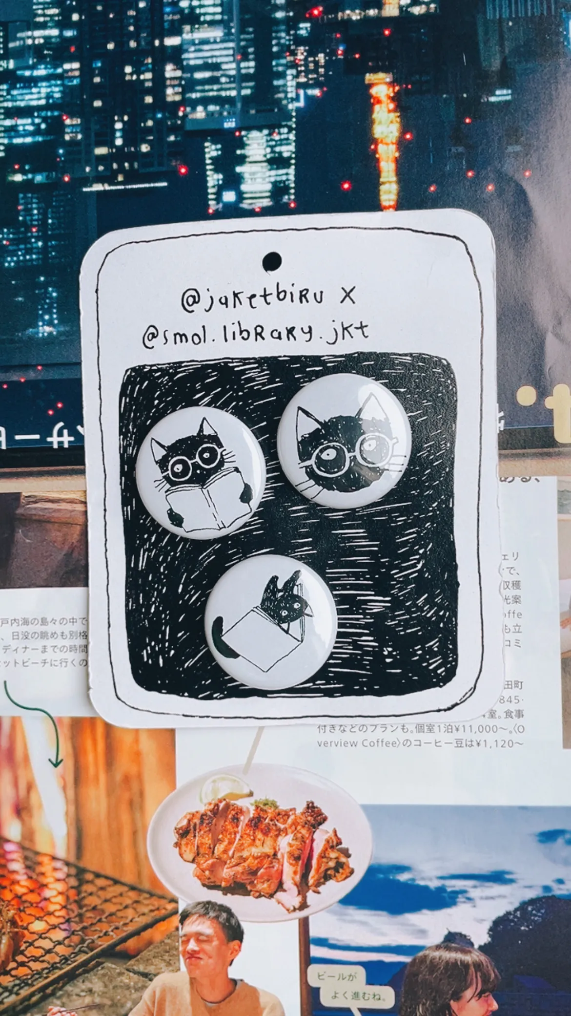 @jaketbiru - Library Cat - Pin Set