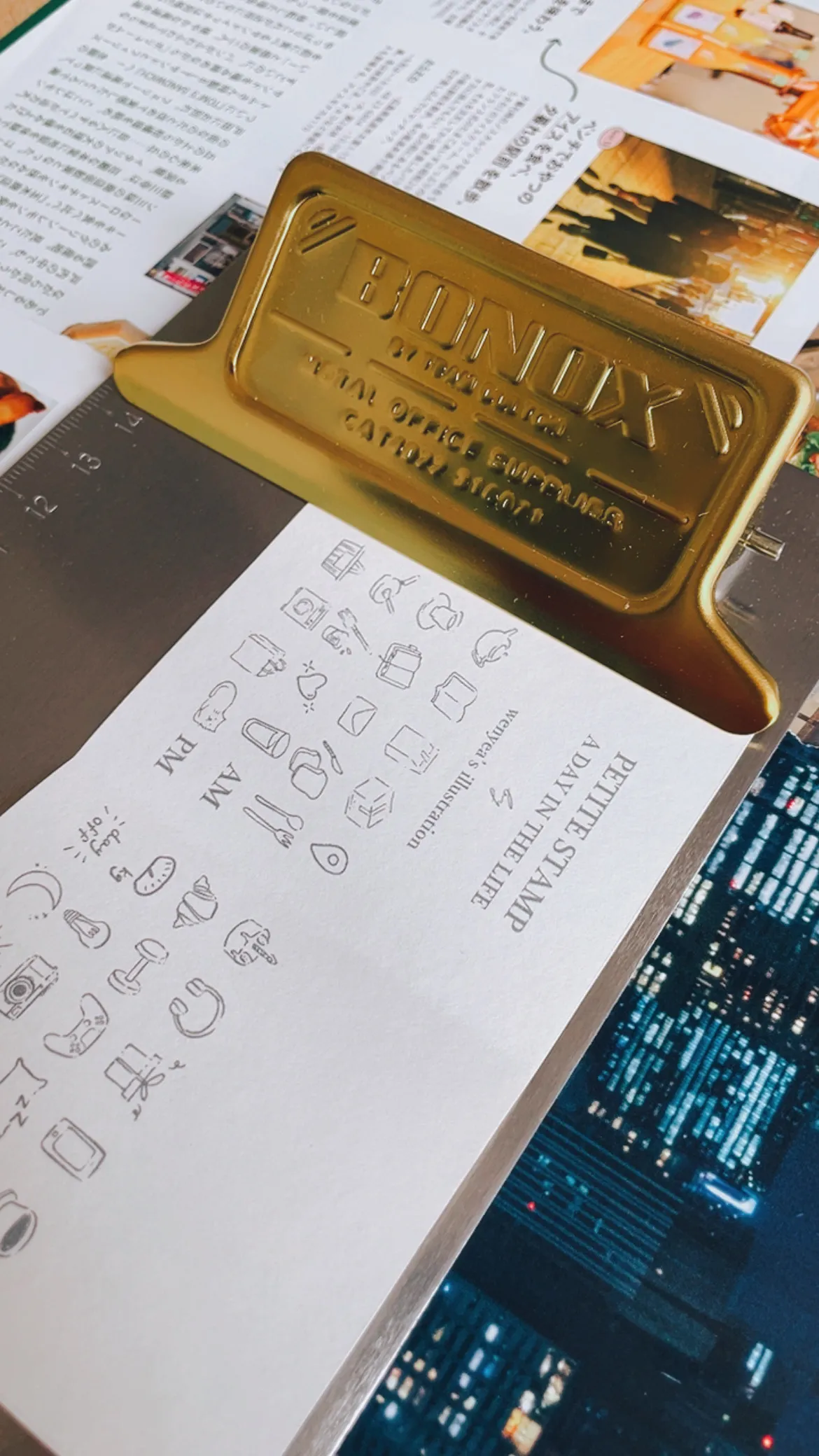 Dulton - A6 Size - Brass Metal Clipboard