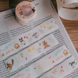 Meow Illustration – Sunny Corner of the Forest – Kiss-cut Washi Tape