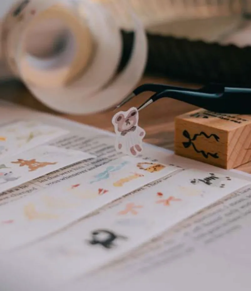 Meow Illustration - Sunny Corner of the Forest - Kiss-cut Washi Tape