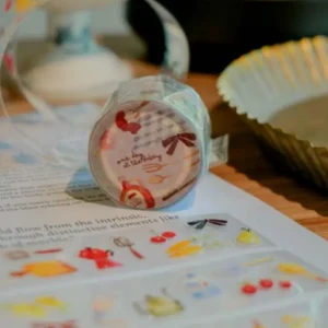 Meow Illustration - A Day at the Bakery - Kiss-cut Glossy PET Tape