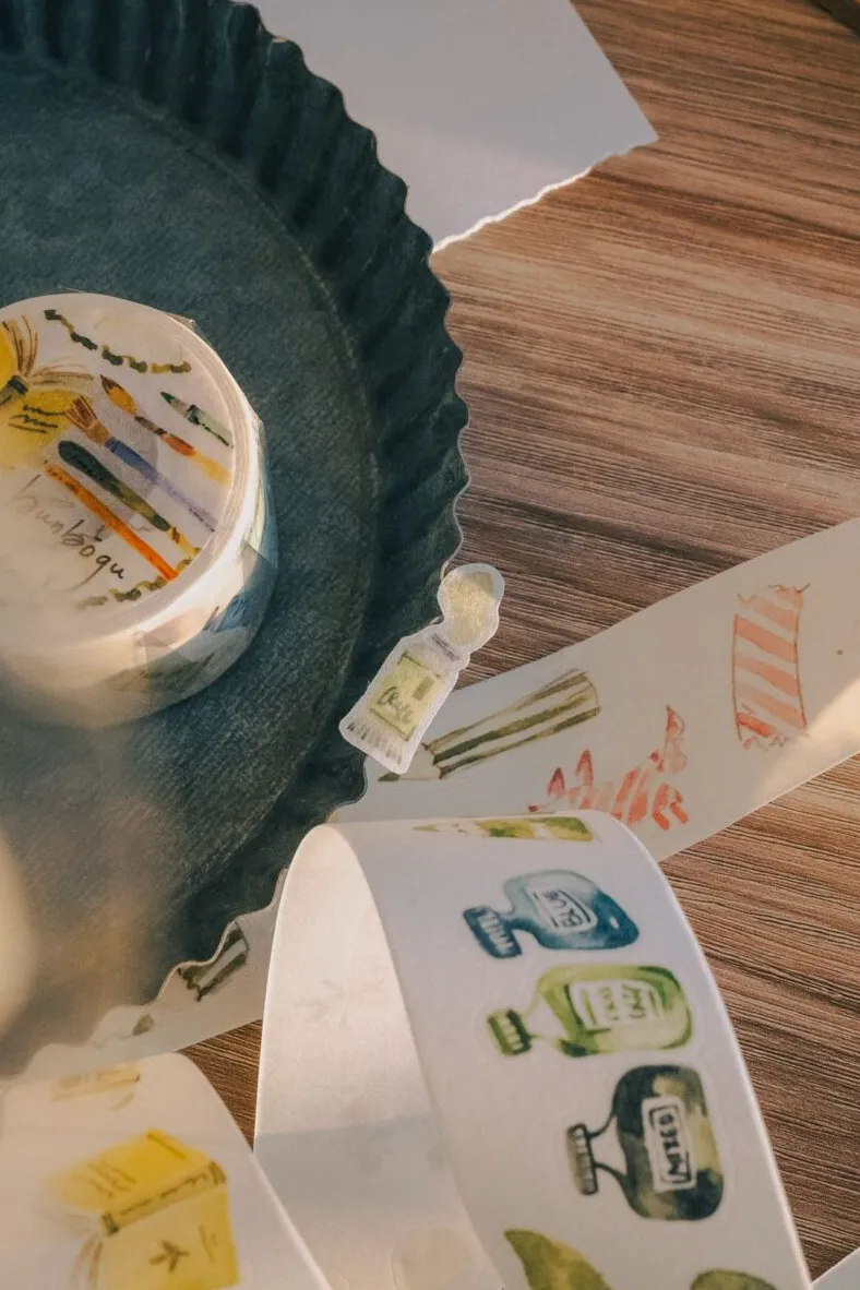 Meow Illustration - Bunbōgu - Kiss-cut Washi Tape