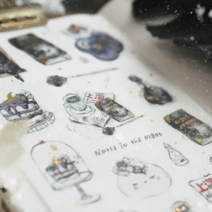 Blackmilk Project - Notes in the Night - Washi Sticker with Gold Foil