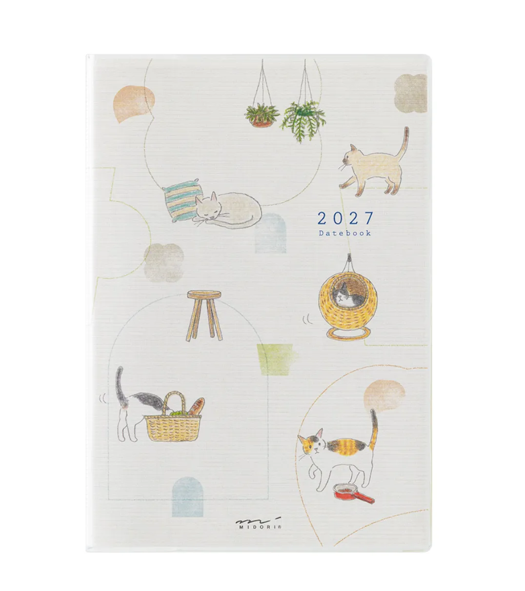 2027 - Midori Pocket Diary A6 - Cat