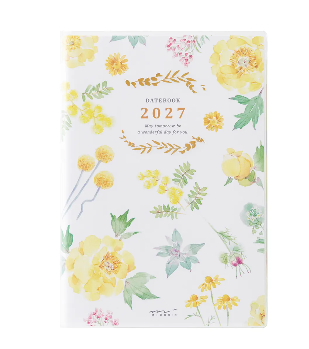 2027 - Midori Pocket Diary B6 - Country Time Flower