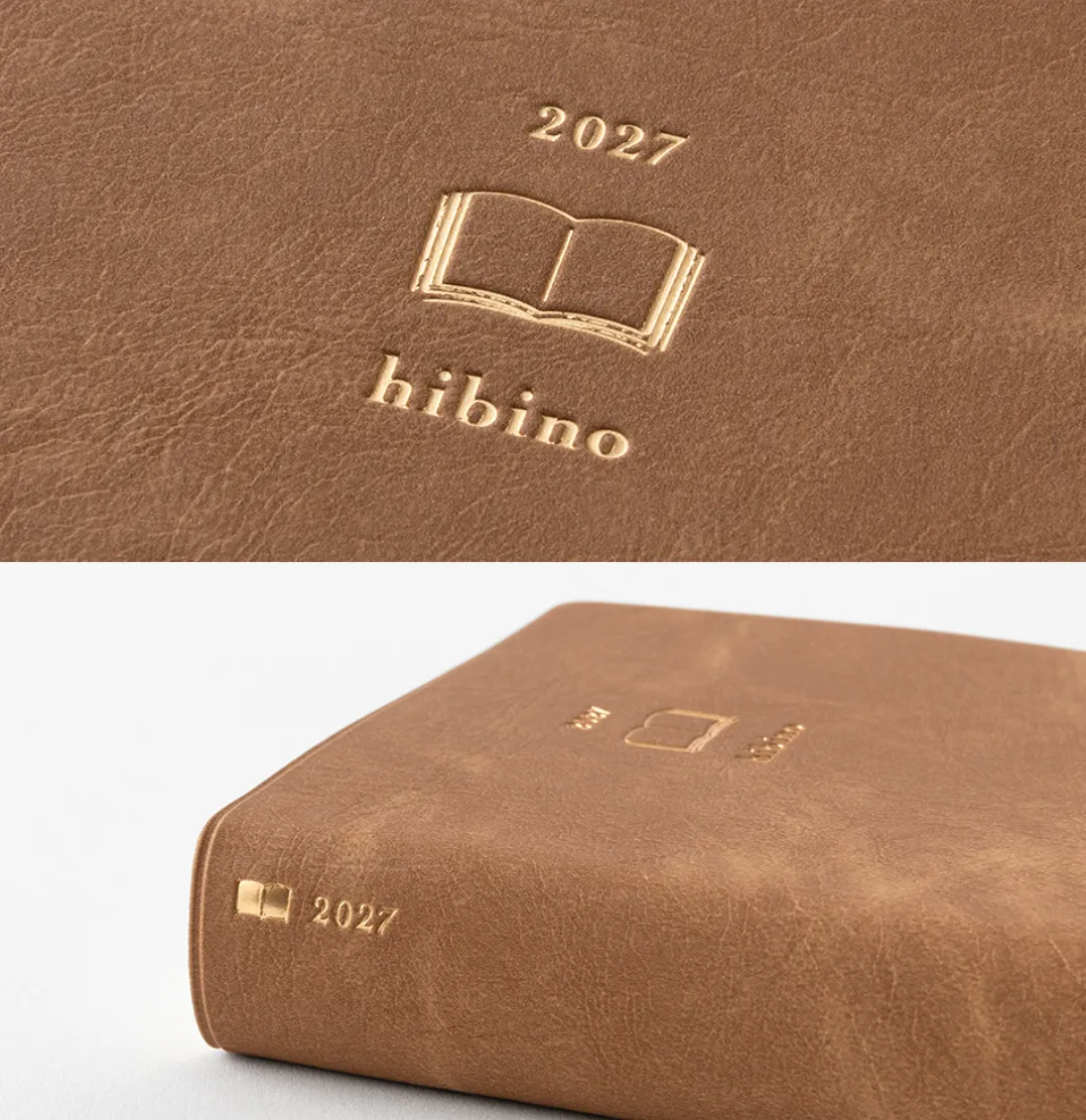 2027 HIBINO Diary - A6 - Camel - Daily Diary