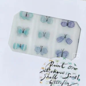 LCN – Lin Chia Ning – Shell Butterfly – Print-on Stickers Set