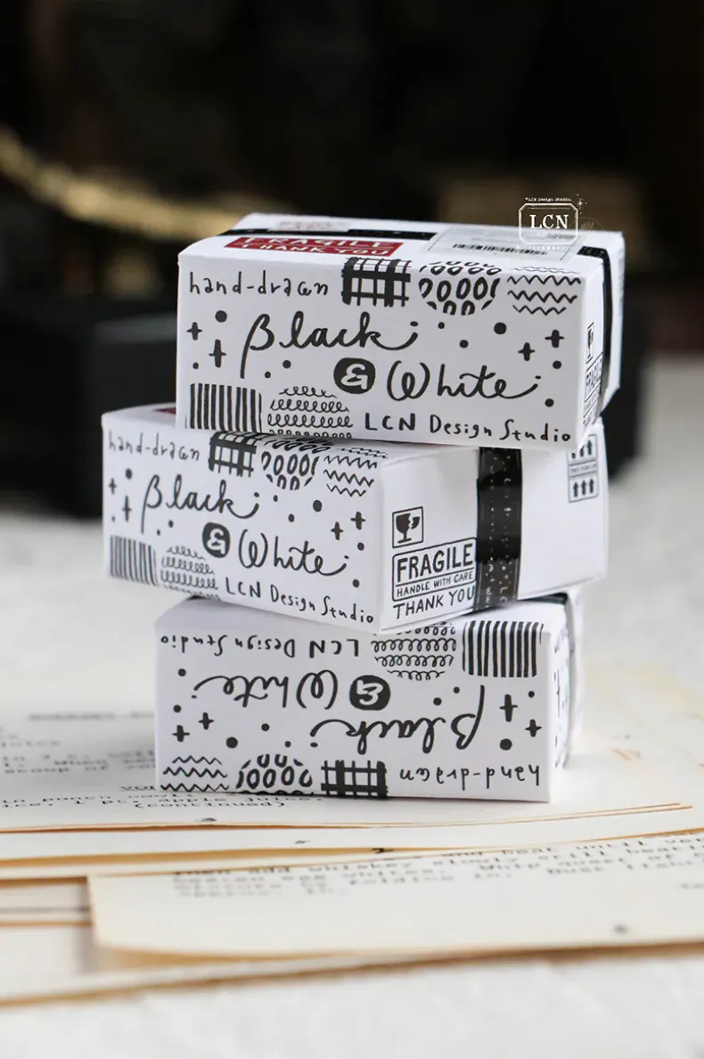 LCN - Lin Chia Ning - Sticker Club - BLACK & WHITE - Sticker Set Box