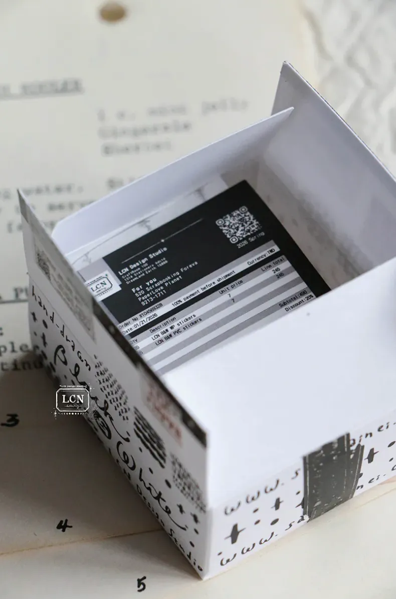 LCN - Lin Chia Ning - Sticker Club - BLACK & WHITE - Sticker Set Box