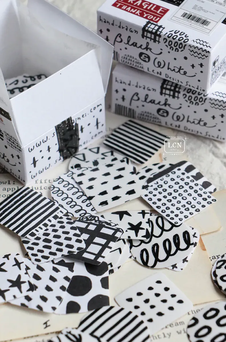 LCN - Lin Chia Ning - Sticker Club - BLACK & WHITE - Sticker Set Box