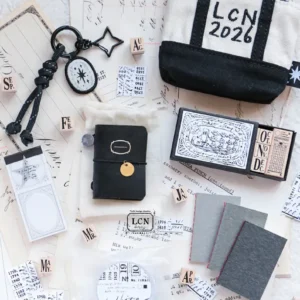 LCN – Lin Chia Ning – BLACK – 2026 Mini Tote Stationery Set