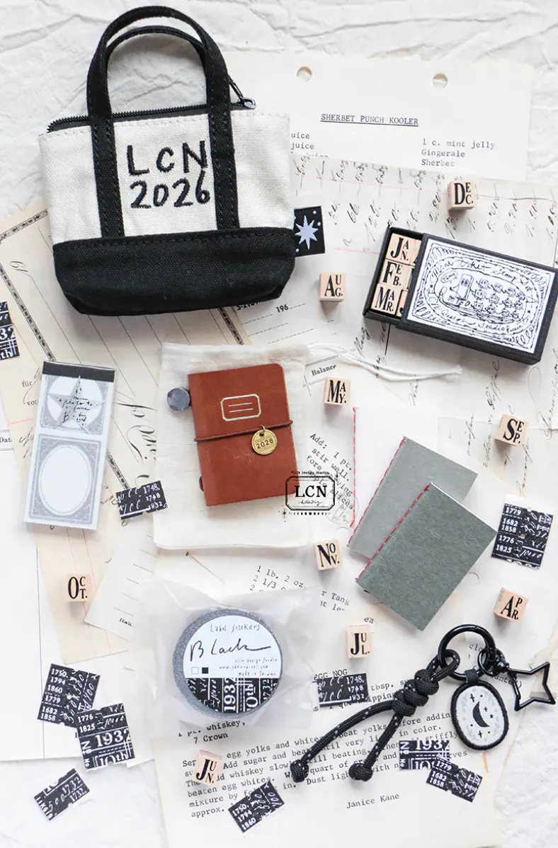 LCN - Lin Chia Ning - BROWN - 2026 Mini Tote Stationery Set
