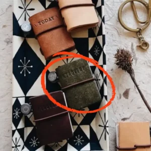 PensPapersPlanner – INTROVERT Olive – Mini Leather Journal Cover