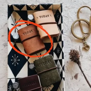 PensPapersPlanner – TODAY Camel – Mini Leather Journal Cover