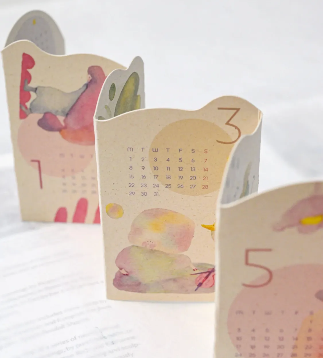 2027 - Dodolulu - Mini Concertina Monthly Calendar