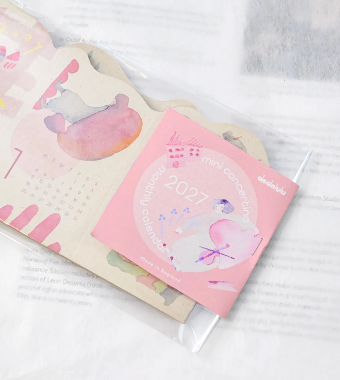 2027 - Dodolulu - Mini Concertina Monthly Calendar