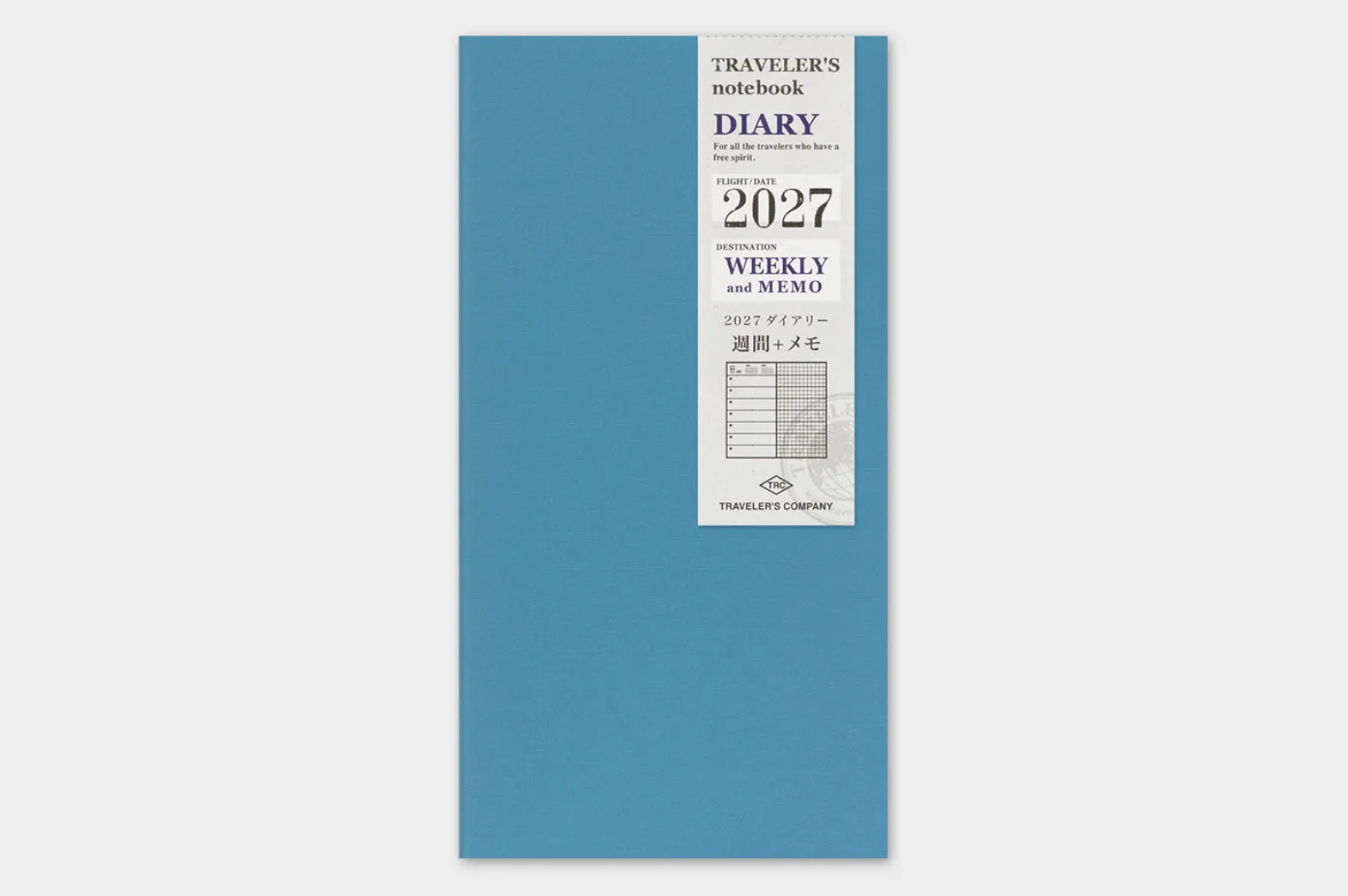 2027 - TRC Traveler's Notebook - Weekly + Memo Diary - Regular Size