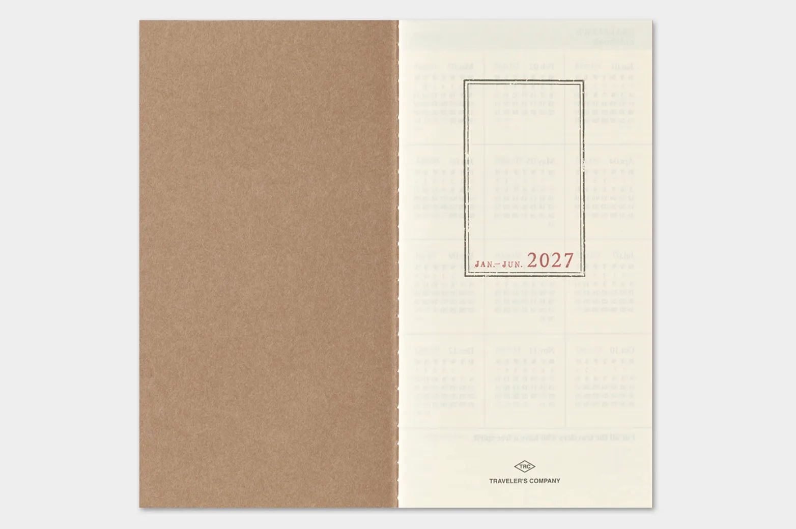 2027 - TRC Traveler's Notebook - Weekly + Memo Diary - Regular Size