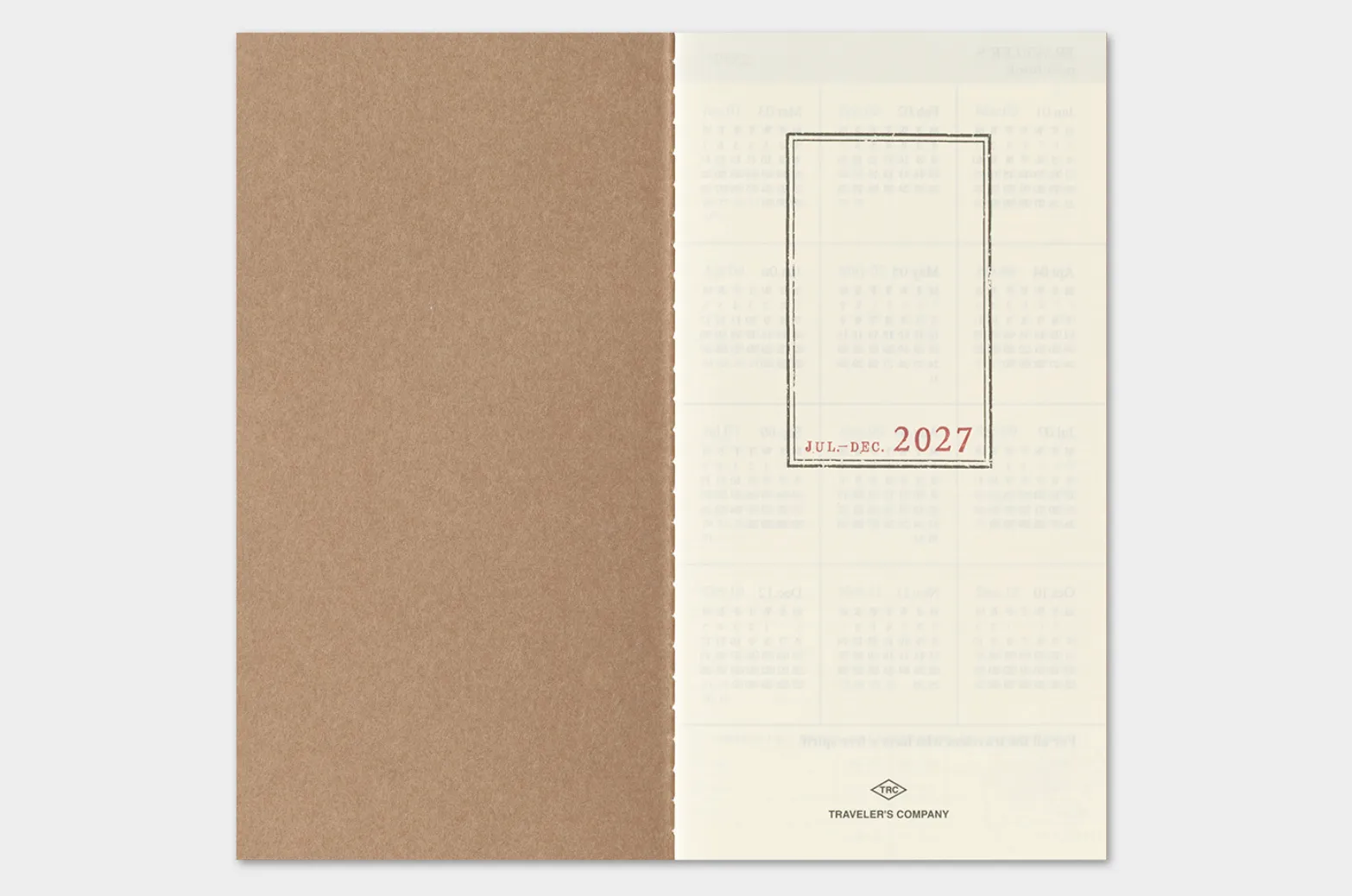 2027 - TRC Traveler's Notebook - Weekly + Memo Diary - Regular Size