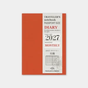 2027 – TRC Traveler’s Notebook – Monthly Diary – Passport Size