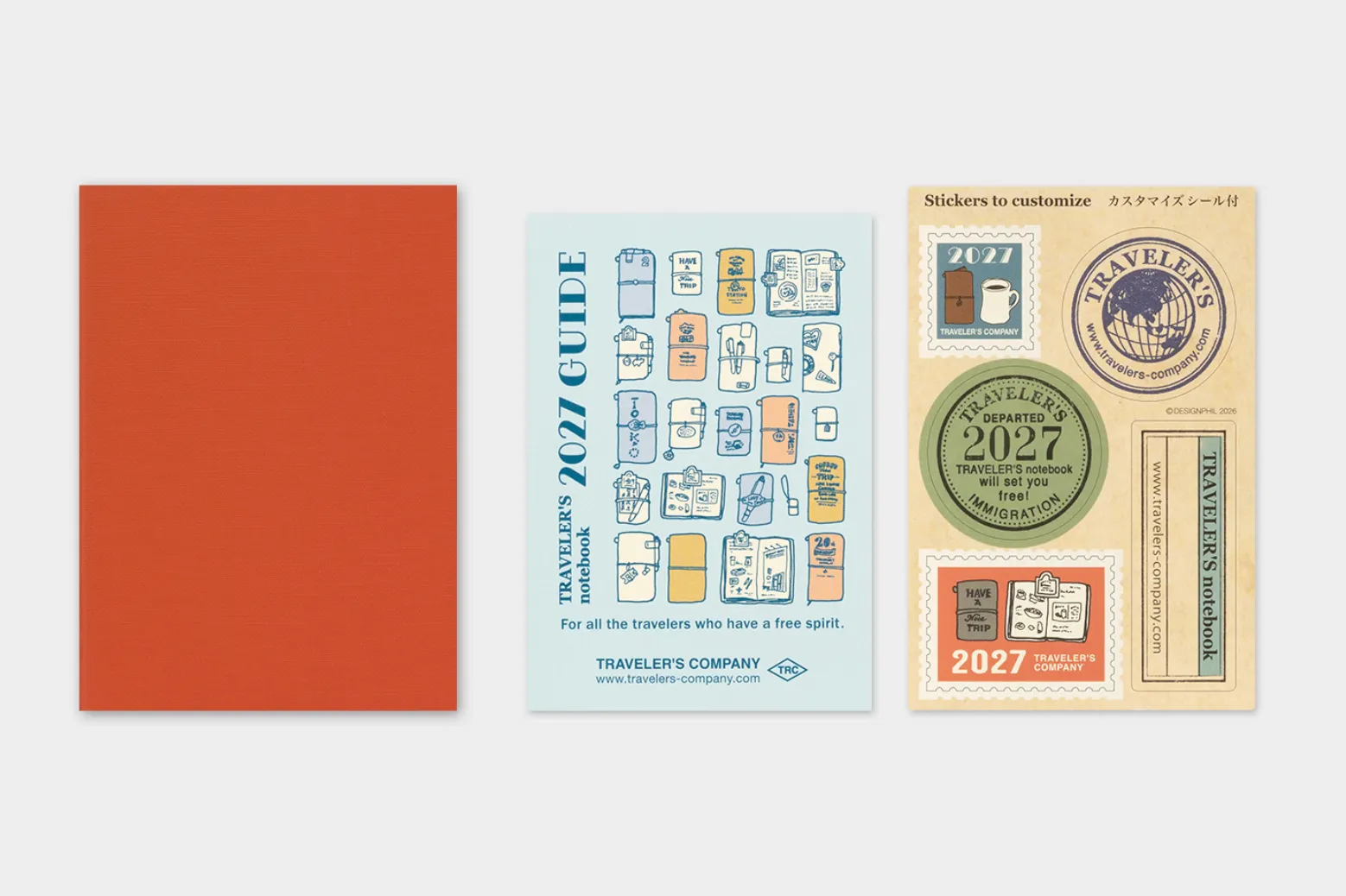 2027 - TRC Traveler's Notebook - Monthly Diary - Passport Size