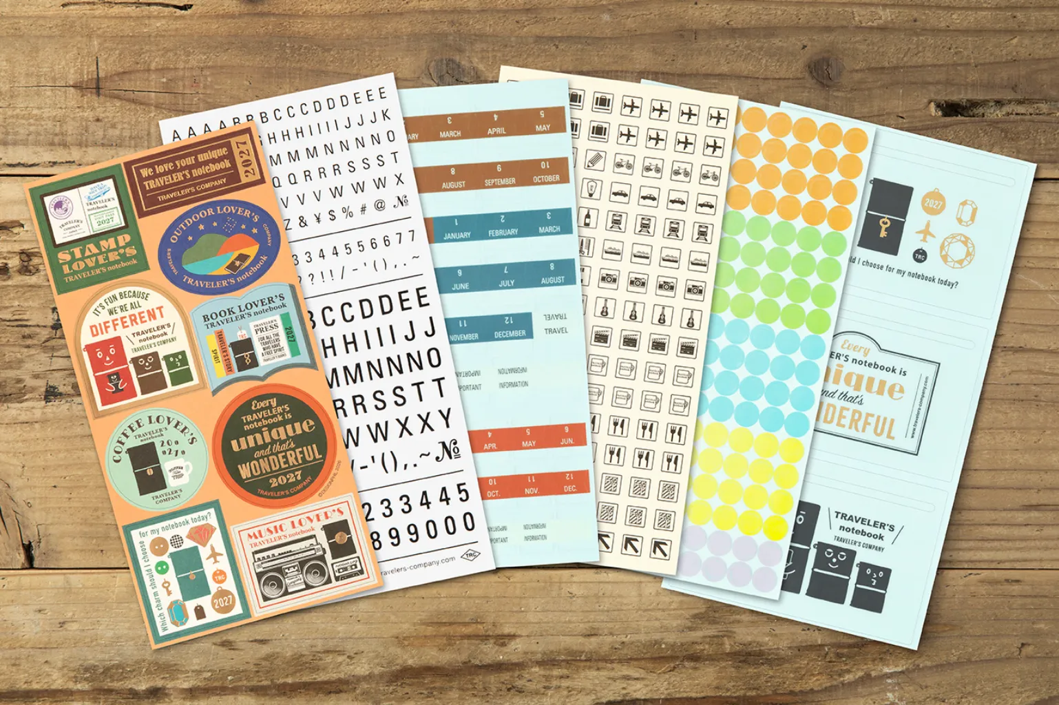 2027 - TRC Traveler's Notebook - Customized Sticker Set