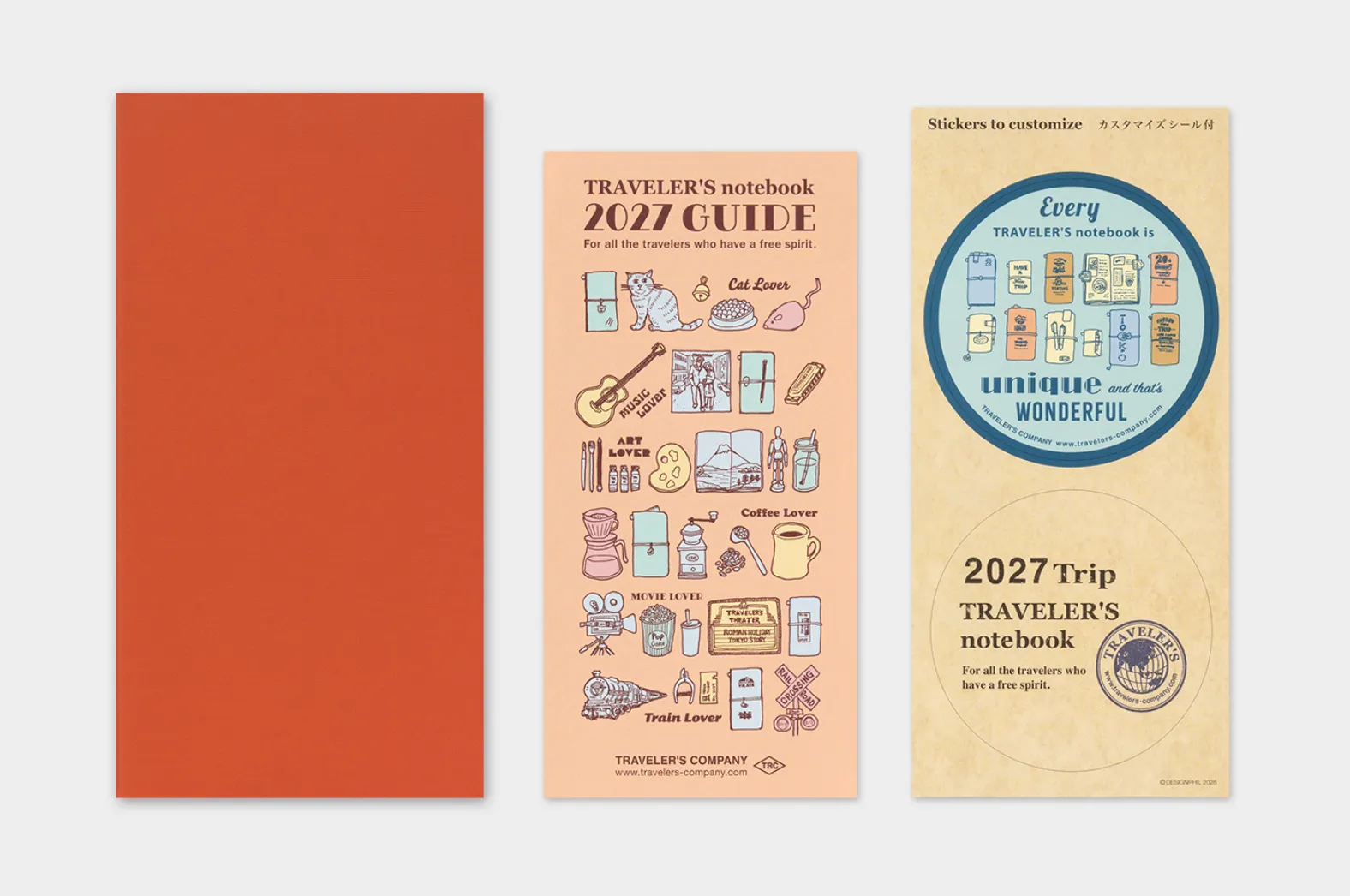 2027 - TRC Traveler's Notebook - Monthly Diary - Regular Size