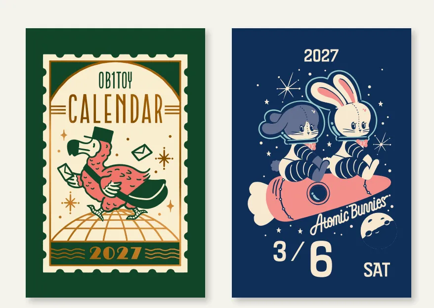 2027 - Ob1toy - Mini Daily Calendar