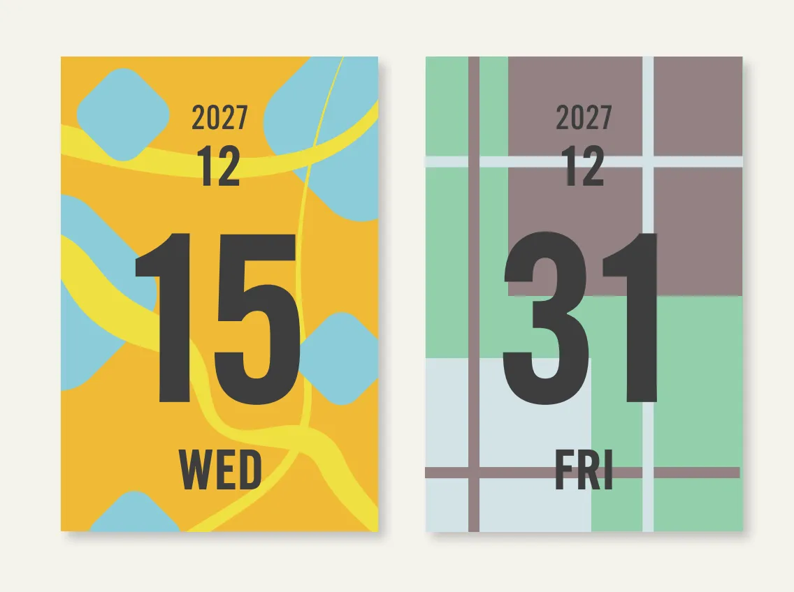 2027 - GRAPHIC - Mini Daily Calendar