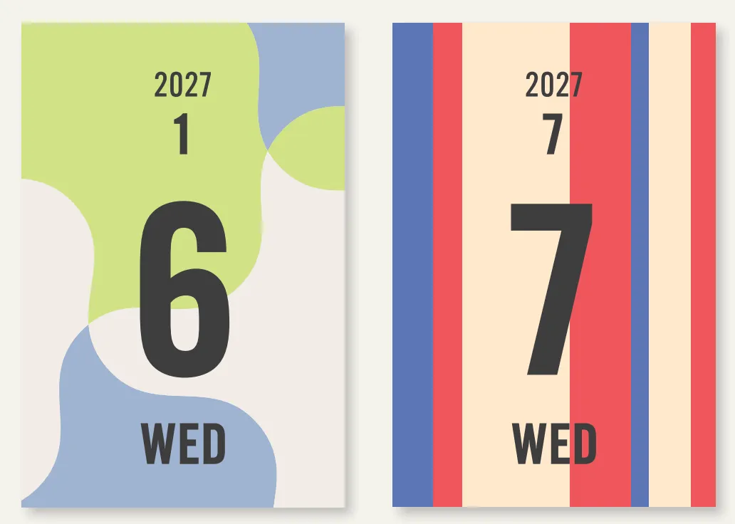 2027 - GRAPHIC - Mini Daily Calendar
