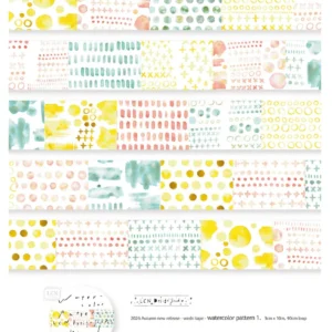 LCN - Lin Chia Ning - Watercolor Pattern 1 - Washi Tape