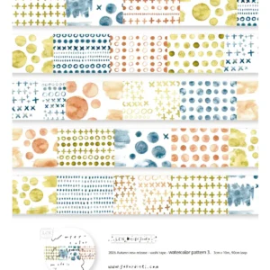 LCN - Lin Chia Ning - Watercolor Pattern 3 - Washi Tape
