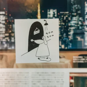 Ranmyu – Girl Visiting a Cafe – Stamp