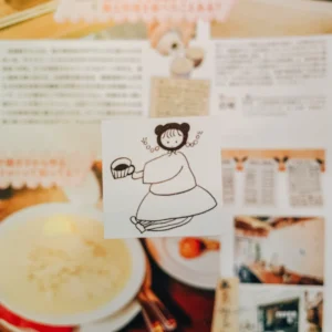 Ranmyu – Balaclava Girl with Coffee – Stamp
