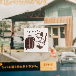 Ranmyu – Cat Travel with Luggage – Stamp