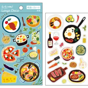 Pine Book – Large Deco – Blue Western Food – PET Stickers